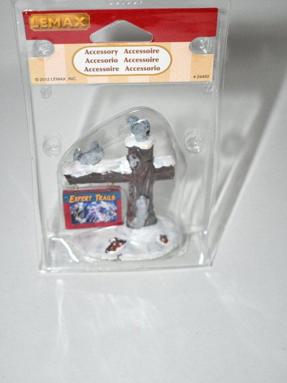 Lemax Expert Trails Ski Sign Accessory #24493 Christmas Village 2012 New